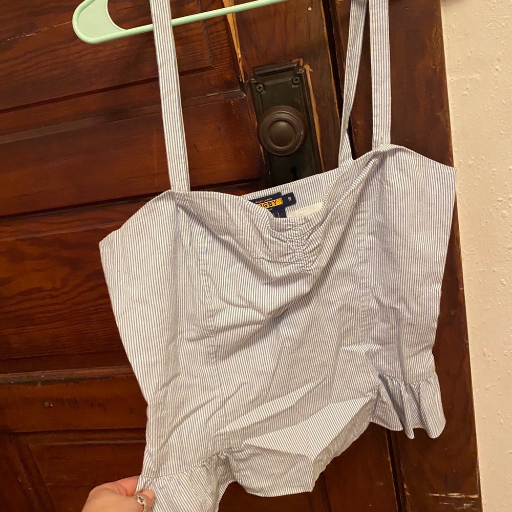 Polo pin striped tank top — worn once